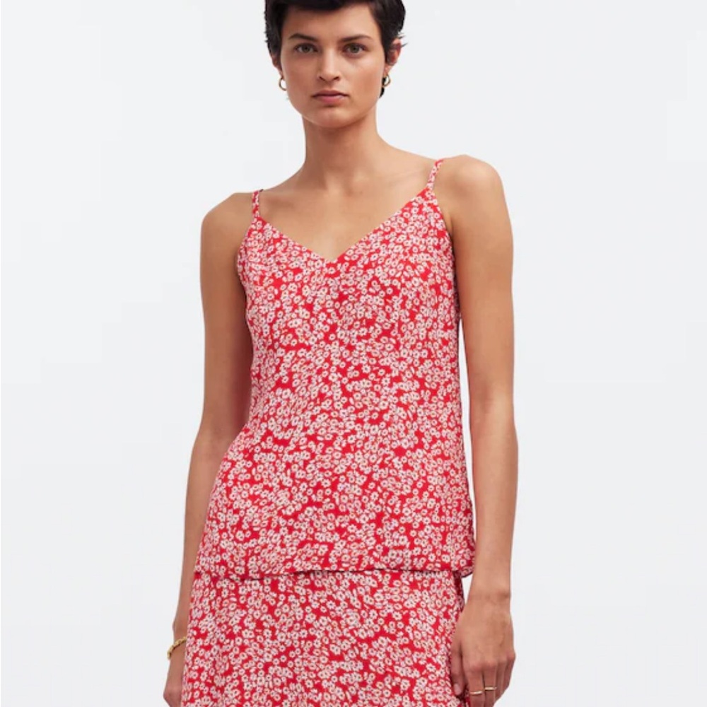 Madewell V-Neck Cami Tank in Floral